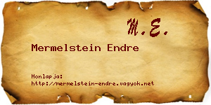 Mermelstein Endre névjegykártya
